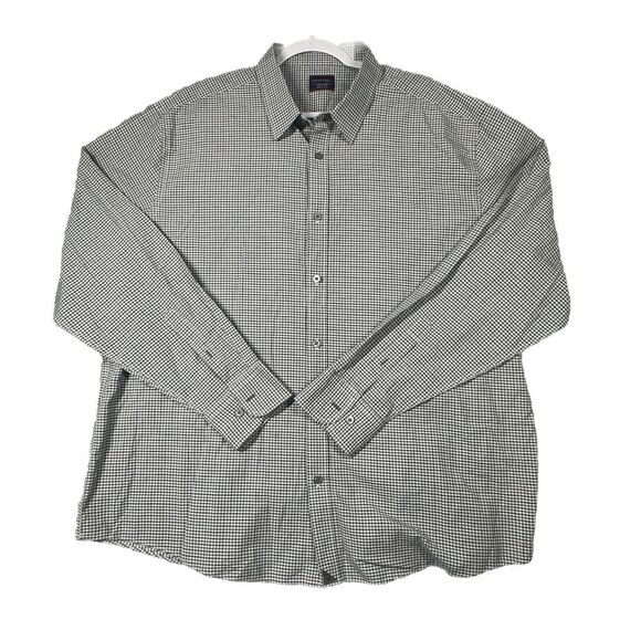 Untuckit Men Shirt‎ 3XL XXX Large Gray Plaid Button Up Long Sleeve 100% cotton - Picture 1 of 6